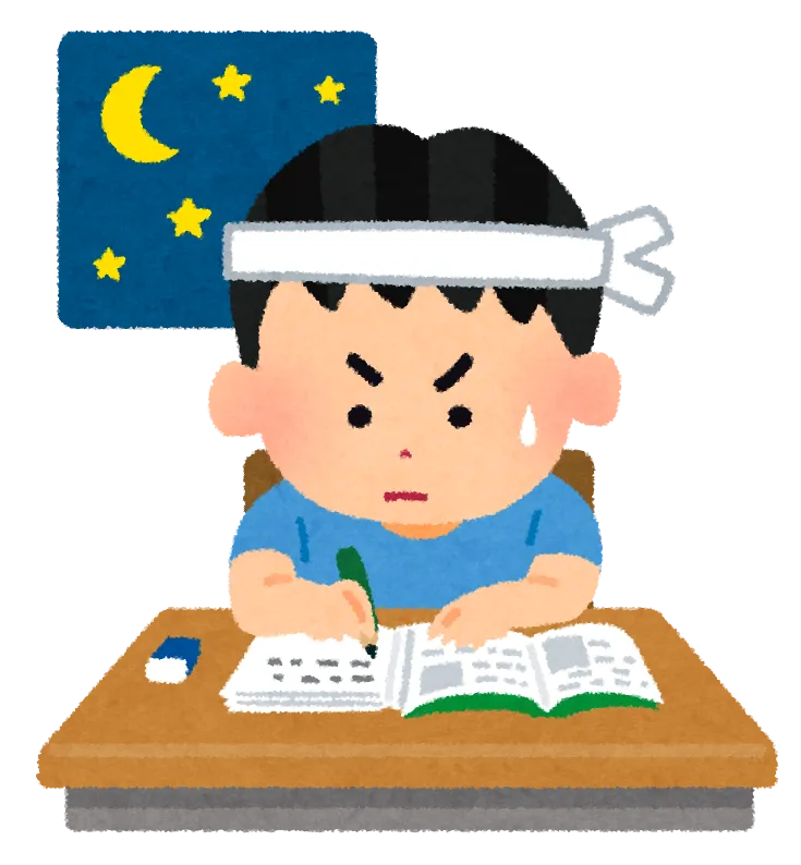 まるで何かに取り憑かれたように勉強している健太郎くん