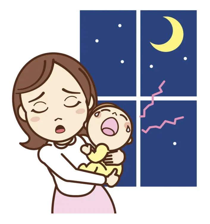 背中スイッチとは、子どもが赤ちゃんの時期に抱っこによって眠りについていたのに、布団に降ろすと泣き出してしまうことを指します。