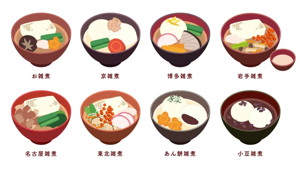 同じお雑煮でもバリエーション