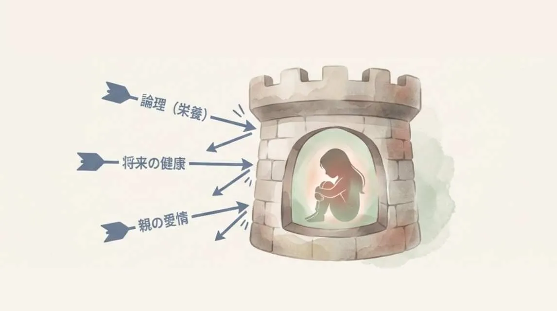 どんなに正しい理屈や食事管理も心には届かず、かえって心の扉を固く閉ざしてしまう結果を招いてしまう:カウンセリング(拒食症)