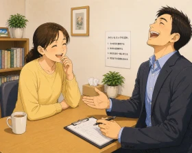 カウンセラーは興奮しました。面接室にカウンセラーとお母さんの明るい声が響きました。:カウンセリング(自傷行為)