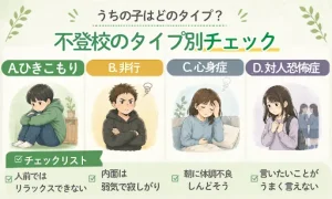 不登校のタイプ別チェックリスト